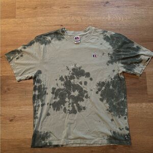 Russell Athletic Men's Green Tie-Dye Shirt